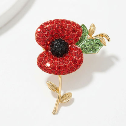 Scarlet Remembrance Bloom Brooch 9771