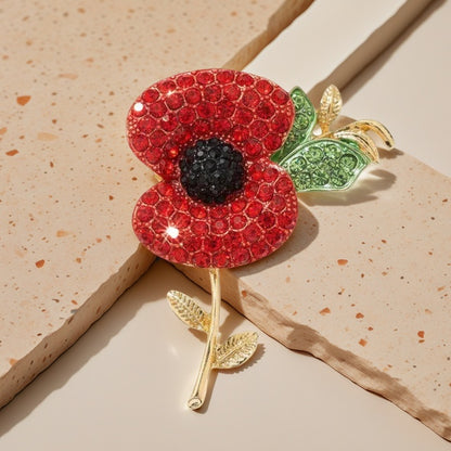 Scarlet Remembrance Bloom Brooch 9771