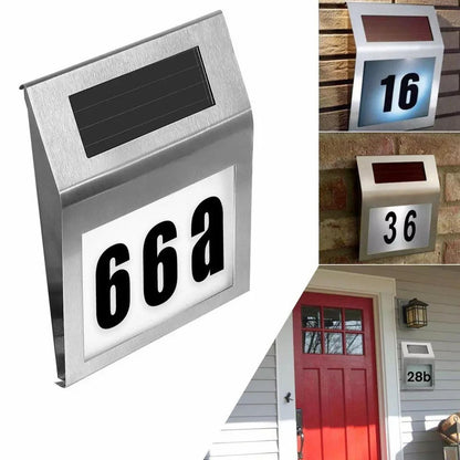 Solar stainless steel door lamp
