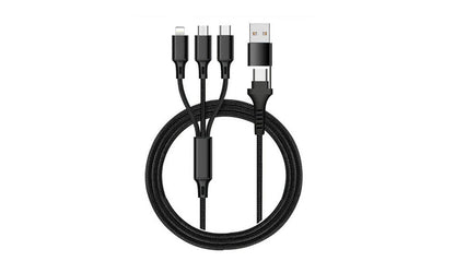 Type-C transmission three in two braided charging cable