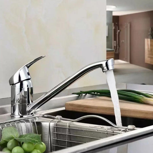 Zinc alloy kitchen faucet can rotate both hot and cold
