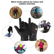 Load image into Gallery viewer, Waterproof Cycling winter gloves with soft fleece Touchscreen Compatible
