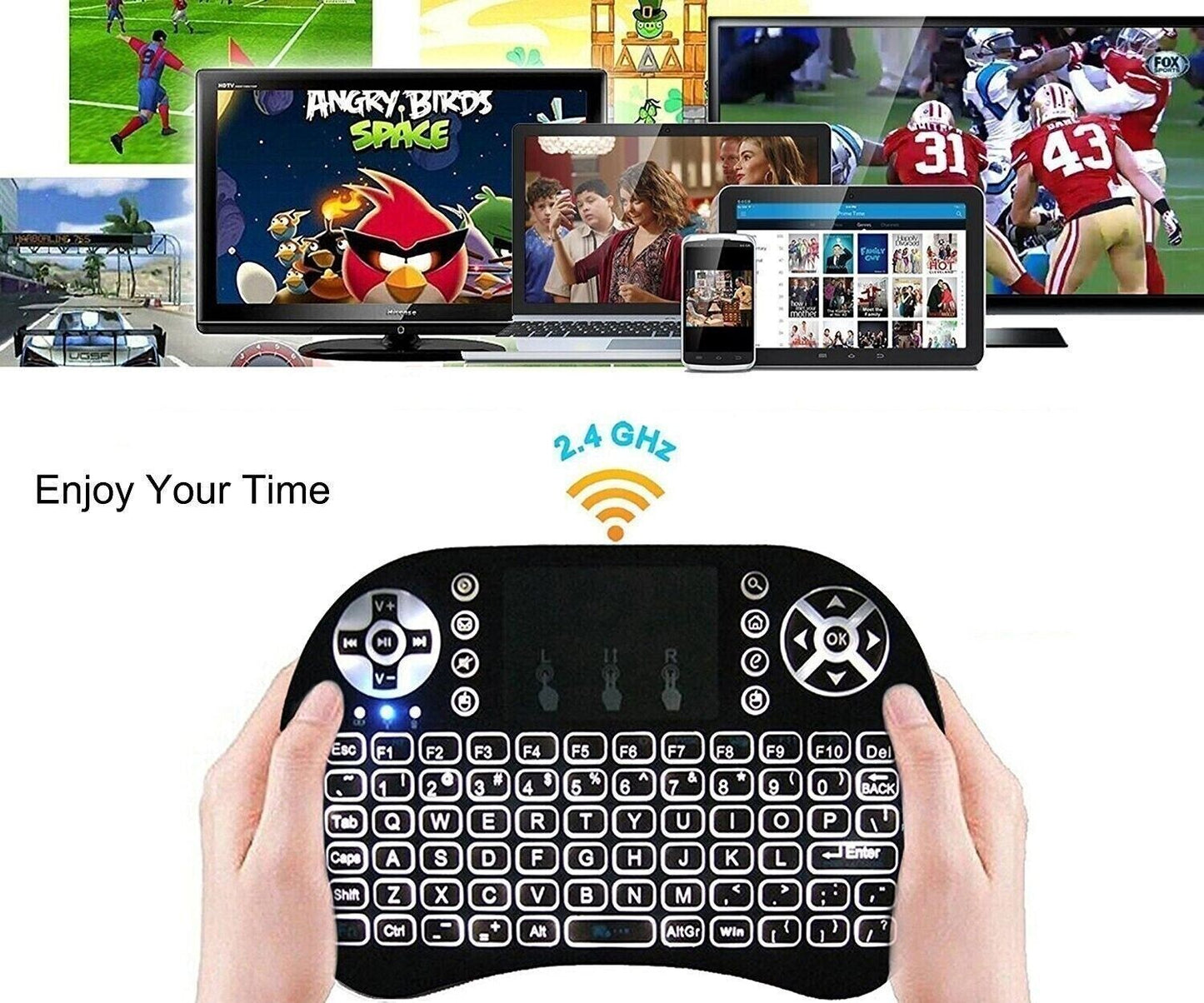 2.4G Mini wireless Keyboard remote with touchpad
