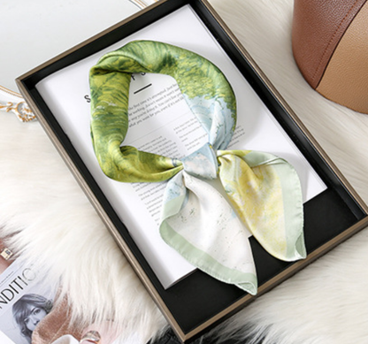 Impression Meadow Silk-Feel Scarf