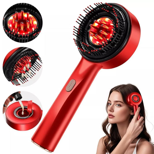 Lovii 3 In 1 Red Light Scalp Massager Brush Cordless Hair Oil Applicator Massage Comb